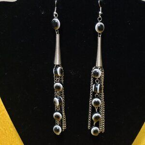 Chain & Bead Earrings.